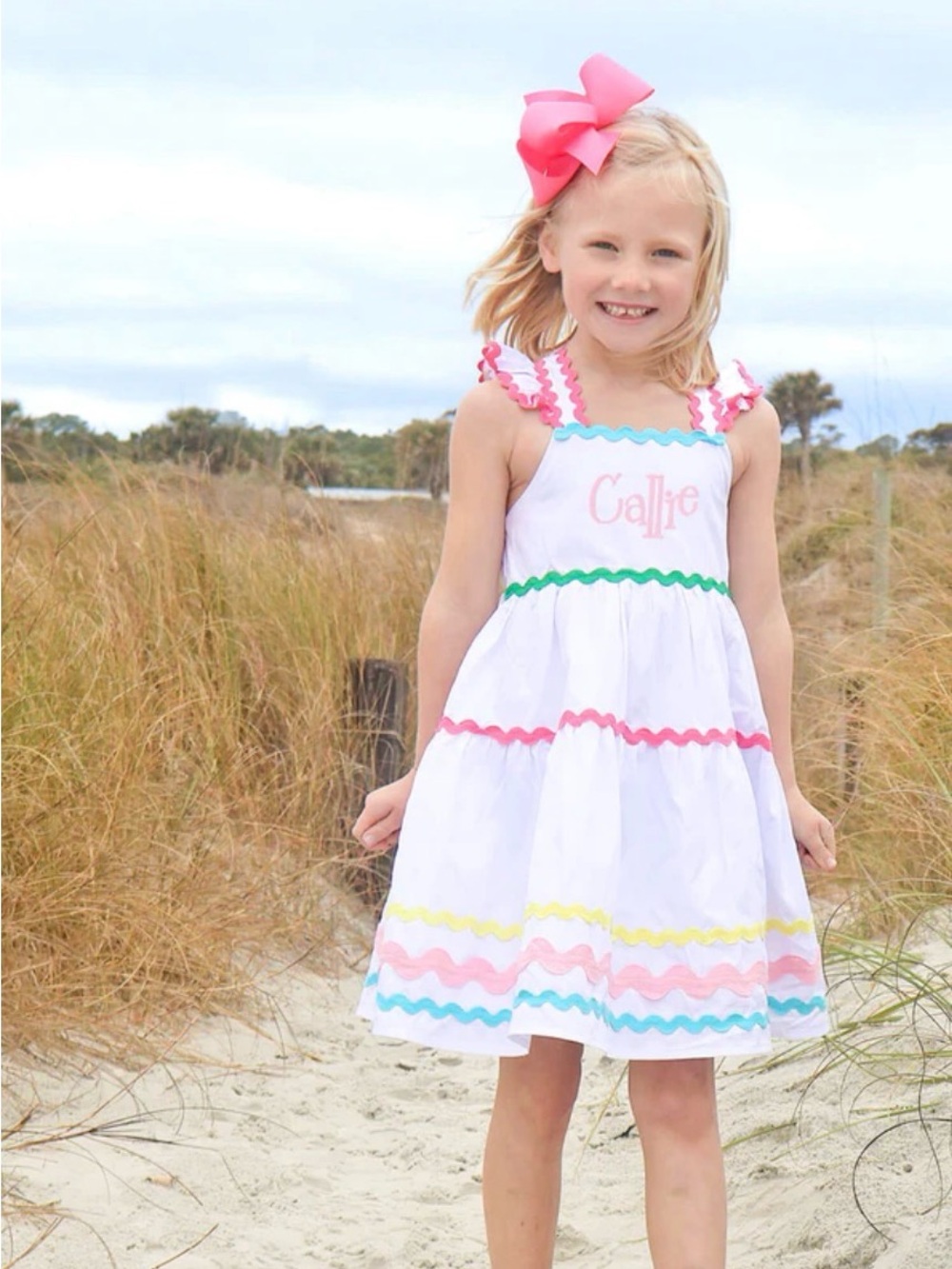 Classic Whimsy Rainbow Ric Rac Callie Dress Size 3T
